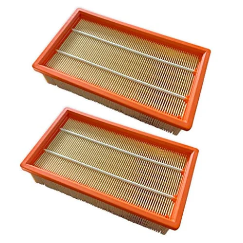 2 x platta veckade filter för original Kärcher NT 25/1 Ap, 35/1 35/1, 45/1, 55/1, 361, 561, 611 tact, Te, M, Eco ersätter 6,904 367.0 (2 stycken) 648614175556