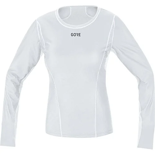 GORE WEAR Vindtät långärmad undertröja för damer, Passar alla sporter, WINDSTOPPER, 36, Ljusgrå/Vit 4017912048705