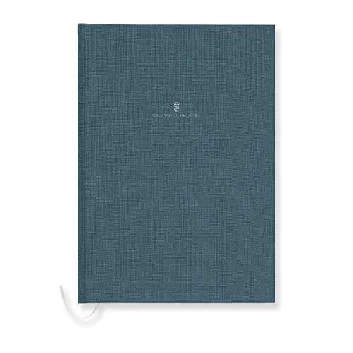 Graf von Faber Castell bok GvFC med linneomslag A4 blå 4005401886358