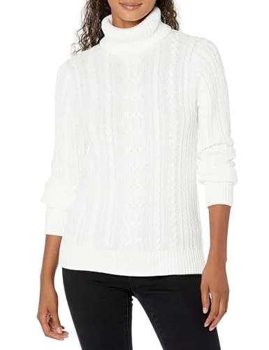 Amazon Essentials dam fiskare kabel polotröja (finns i plusstorlek), vit, X Small 195111229614