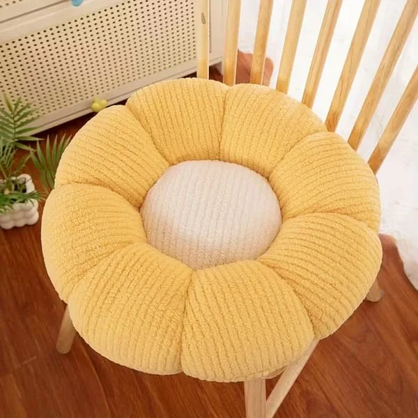 1 40cm Mjuk Daisy Plyschkudde - Fluffig Blommig Golvmatta för Alla Årstider Yellow (40CM) B0G1BJKM589T-3
