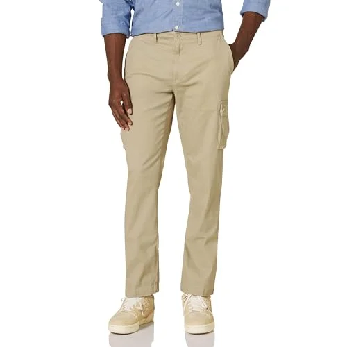 Amazon Essentials Men's Stretchiga cargobyxor med rak passform (finns i Big & Tall), Kaki brun, 35W x 29L 191770915677