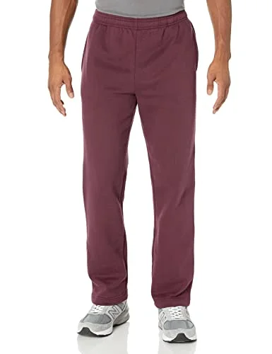 Amazon Essentials fleecetröja för män (finns i stora och långa), Vinröd, L 191770481455
