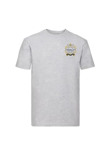 AMERICAN COLLEGE USA T shirts sport andas tryckta unisex kläder barn pojkar och flickor casual modell ACTSW5 MELL grå M, Färg: grå, M 3666052657998