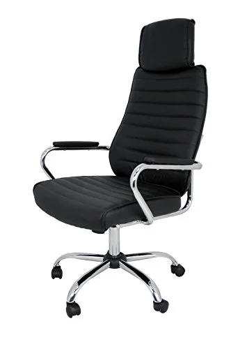 La Silla Española Casares Kontorsstol Direktör med Armstöd, Syntetisk hud, Svart, 52x50x126 cm 9427073209030