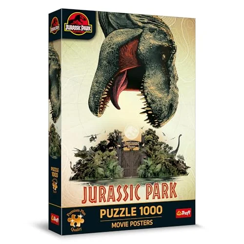 Trefl Premium Plus Quality Puzzle Jurassic Park: Movie Posters 1000 bitar, Pusselserie med favoritkaraktärer, Perfekt passande För vuxna och barn från 12 år 5900511108835