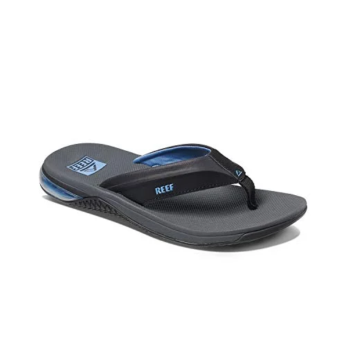 REEF Ankare strandflip flops för män, vattenvänlig, dämpande hälkrockkudde, Grått/blått, 45 EU 194114489377