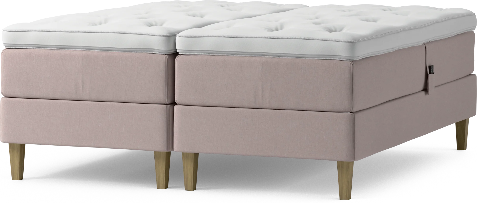 Delux Dream Ställbar säng, dubbelsäng med bäddmadrass och sängben BYps5