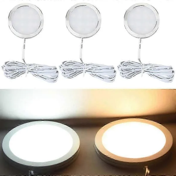 1-10st LED Rund Skåpbelysning Vinskåp Husbil Lampa 12V Liten Downlight Pucklampa Warm white 3000K 10 Pcs LED Light Fy03-CJ-LYH0941