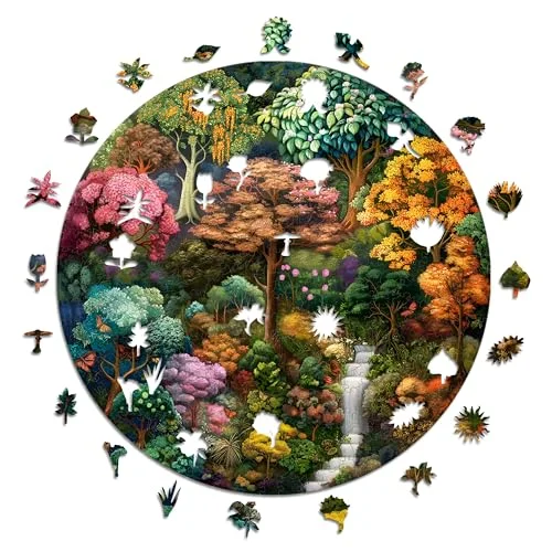 Iconic Puzzles Mystisk källa, 100% hållbart träpussel, gåvor för barn och vuxna, storlek L, 600 stycken 806812407095