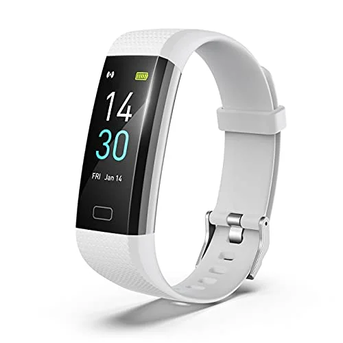 Hi5 S5 fitnessarmband fitness tracker klocka smartklocka IP68 vattentät aktivitetsspårare med puls, sömnmonitor, rörelsepåminnelse, kaloriräknare och meddelandepåminnelsesilver 841930146501