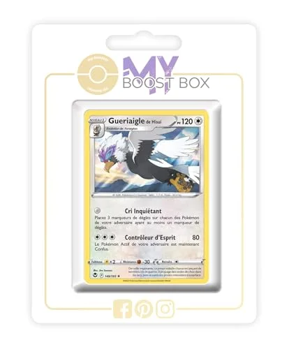 Gueriaigle de Hisui (Hisuian Braviary) 149/195 Reverse Myboost X Epée et Bouclier 12 Tempête Argentée Box med 10 franska Pokémon kort 3701604911750