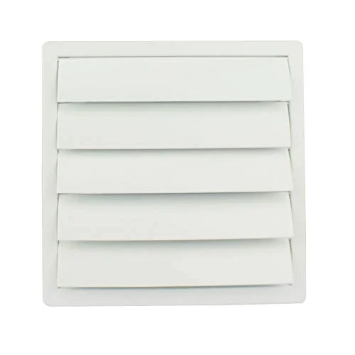 MKK ventilationsgaller, lamellgaller, väderskydd, plast, frånluft, 170 x mm, fyrkantig, Ø 125 vit 4059271134170