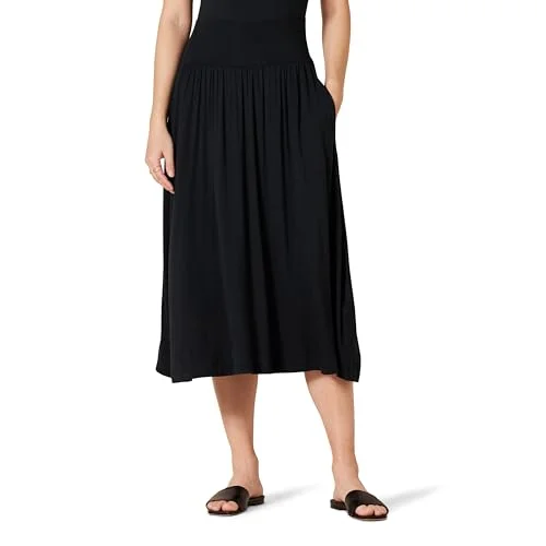 Amazon Essentials dam tröja dra på midi längd kjol, svart, X Large 197153029115