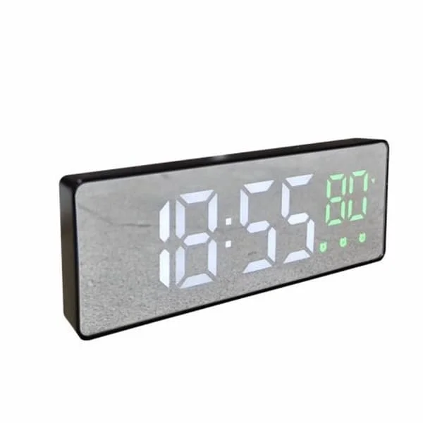 0715 Elektronisk klocka med röstaktiverad LED-ljudlösning, datum- och temperaturvisning z240321-1-1356