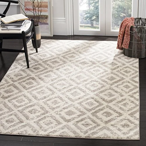 Safavieh Sussex geometriskt områdesmatta, vävd polypropylenmatta i elfenben/vägg, 120 x 180 cm 889048275430