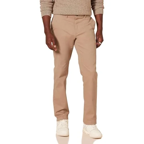 Amazon Essentials mäns Slim Fit casual stretch chino byxa, mörk kakibrun, 31 B x 34 L 191770606483
