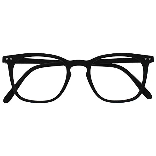 OPULIZE Bex läsglasögon stora fyrkantiga coola designer ram vårgångjärn reptåliga matt svarta män kvinnor R64 1 +3,50 5055955368762