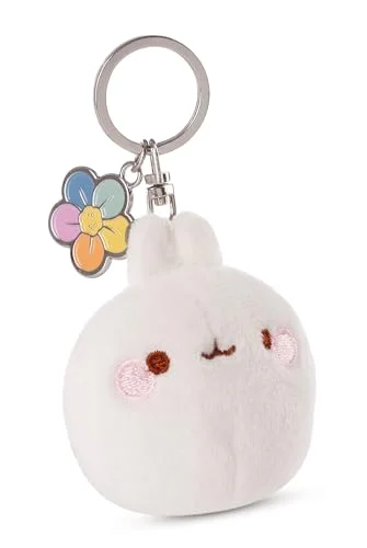 NICI Nyckelring MOLANG 6cm vit Följeslagare i form av en gosedjursnyckelring för nyckelband, väska, ryggsäck och mycket mer 4012390611601