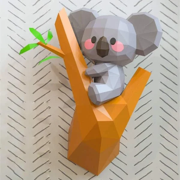 1 st 3D Djur Origami Papphantverk DIY Modell 3D Geometrisk Papp FR0001572tss