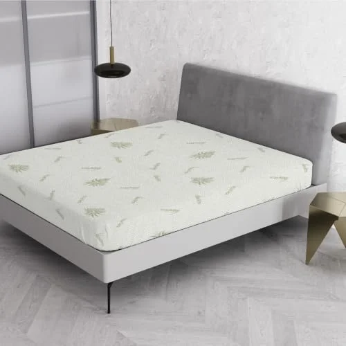 Stretch madrassöverdrag Aloe, dubbel 170 x 200 cm 8058575104366