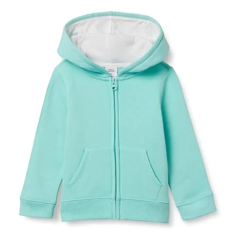 Amazon Essentials fleecehuvtröja med dragkedja för flickor, aqua-blå, X-Small 193548363246