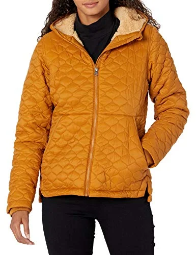 Amazon Essentials lättviktig vattentålig sherpa fodrad puffjacka med huva, kamel, XX Large 195111125107