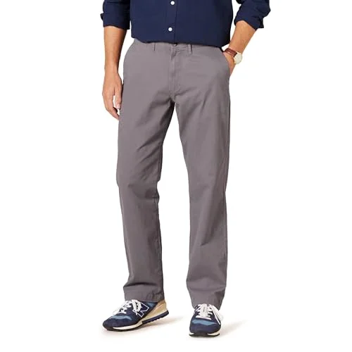 Amazon Essentials herr Classic Fit casual stretch chino byxa, mörkgrå, 32 B x 30 L 191770591796