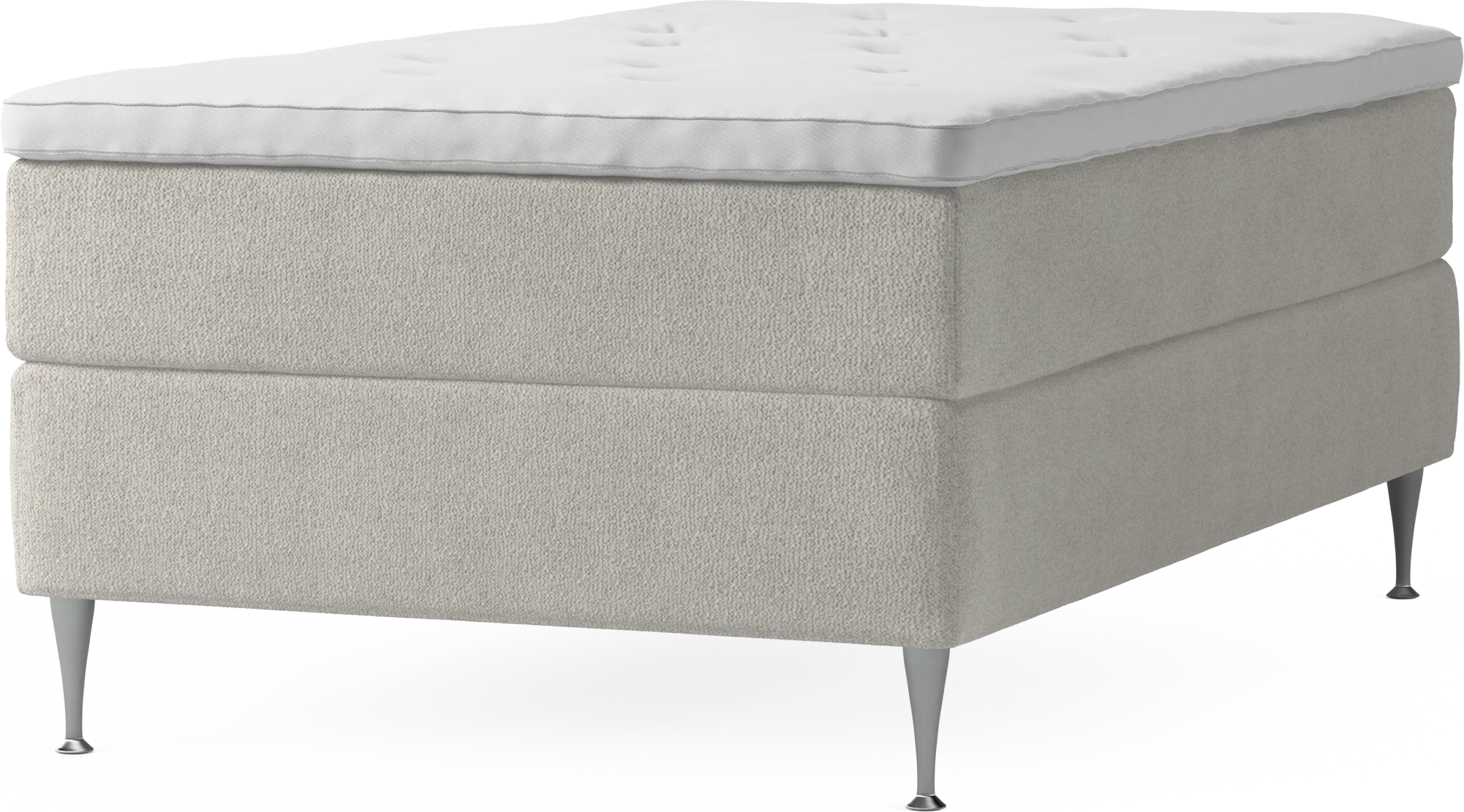 Delux Dream Kontinentalsäng, enkelsäng 120 cm med bäddmadrass och sängben ROuov