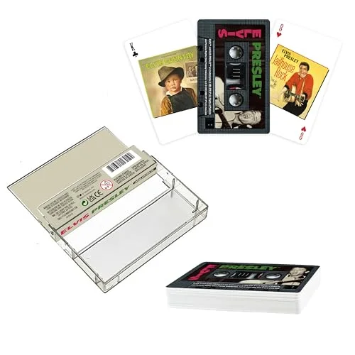 AQUARIUS Elvis Presley Premium Cassette Playing Cards Themed Deck of for Your Favorite Card Games Officially Licensed Merchandise & Collectibles 840391172067