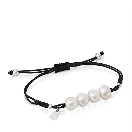 TOUS Kvinnor kinesiska odlade sötvattenspärlor rep armband, En storlek, Silver, Pärla 8433311258723