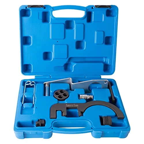 Amerbm Motorjusteringsverktyg, dieselmotor, kamaxel, kontrolltider, justeringsverktyg, set, styrkedja, verktyg lämplig för BMW N47 N57 120d 325d 530d X5 X3 769987112822