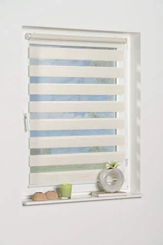 K home Dubbel rullgardin Klemmfix spänd utan borrning beige, 70 x 200 (B L) 4260685149685