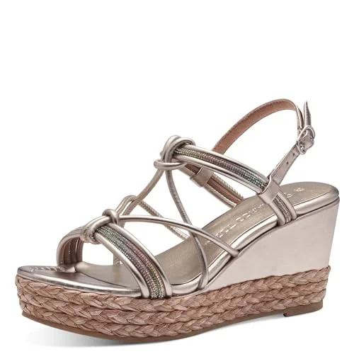 MARCO TOZZI Dam, Feel Me fotbädd, mjukt foder, vegan, 22830542 kilsandal, Rose Met Comb, 41 EU 4064231605614