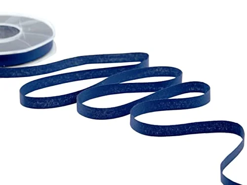 Furlanis Poly Bomull, Polybomullstejp Matt För Presentförpackning, Dekoration, Bröllop gynnar Mörkblå, 10 mm x 25 m 8027335517982
