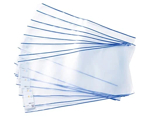 Herma 7200 kuvert HERMÄX Classic (storlek 20 x 38 cm, transparent) Bokväska av robust folie med namnetikett, set 10 st bokhållare för skolböcker 4008705723763