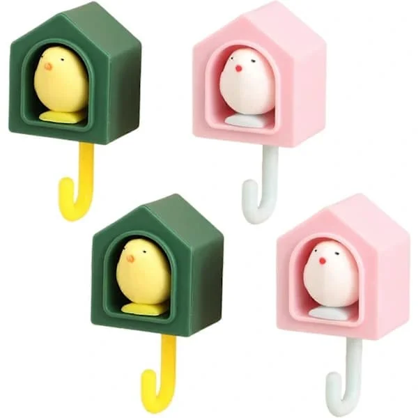 1 pc key hooks for wall, cute bird, key hook, self-adhesive, without drilling, for hanging coats, bags, wallets, towels YG128-02140-1