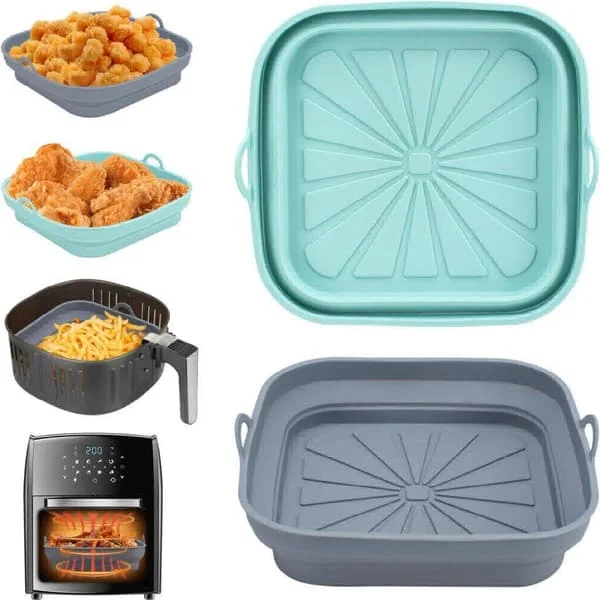 1/2/3-pack vikbar silikonform för airfryer, återanvändbar bakform för ugn & mikrovågsugn MMJ-2-532 1/2/3-pack vikbar silikonform för airfryer, återanvändbar bakform för ugn & mikrovågsugn MMJ-2-532