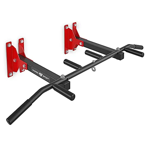 Marbo Sport universal pull up bar för vägg eller takmontering med hålslagshållare MH D202 Made in EU 5901720128942