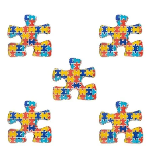Autism medvetenhet pussel metall emblem brosch brosch, Järn 793463852063