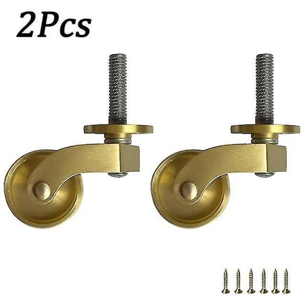 1/4pcs Universal Furniture Caster Antique Casters Wheels Vintage Brass 2pcs jjsm0618558