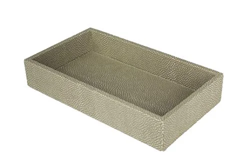 SIGNATURE HOME COLLECTION Liten bricka med kant, konstläder, grön 4260400764537