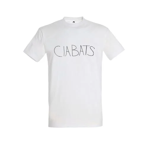 Profs Ciabats vit T shirt i ekologisk bomull shirt, Jersey 175, från ekologiskt jordbruk, lätt kardat med enzymbehandling Officiell produkt All You Can Tee 793541784866