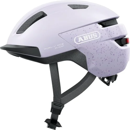 ABUS PURL-Y ACE cykelhjälm med LED-lampa - lämplig för elcyklar och S-pedelecs trendig NTA-säkerhetshjälm vuxna tonåringar Lavendel (Ljus Lavendel), storlek S 4003318943386