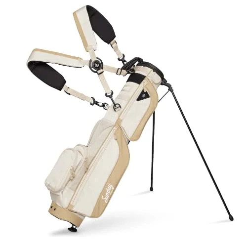 Sunday Golf Loma XL väska lätt med rem och stativ att bära Pitch n Putt golfväska par 3 verkställande kurser, 1,5 kg (rostad mandel) 735203267782