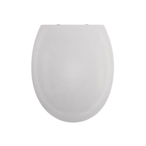 spirella toalettlock oval med quick release funktion och automatisk sänkning. Antibakteriella toalettglasögon av termoplast rostfritt stål avtagbara ljusgrå 7610583294685