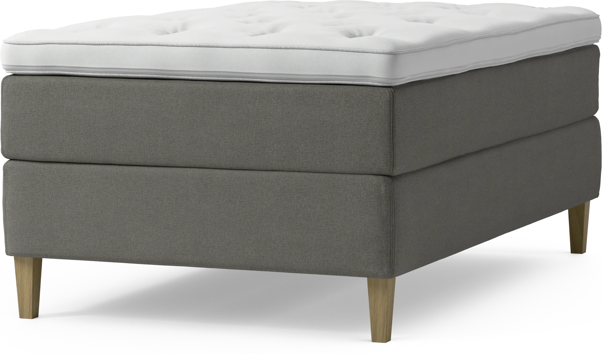 Delux Dream Kontinentalsäng, enkelsäng 120 cm med bäddmadrass och sängben QmXQM